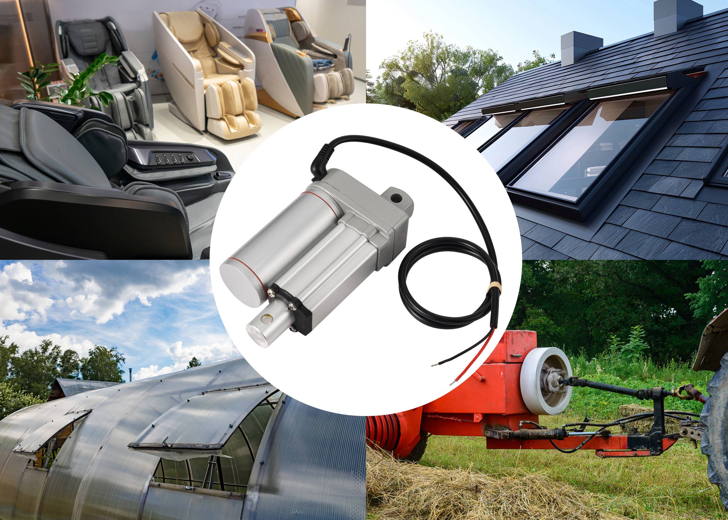 TRU COMPONENTS Elektrozylinder TC24-25-1000 TC-13492760 Hublänge 25mm Schubkraft 1000 N 24 V/DC 1St.