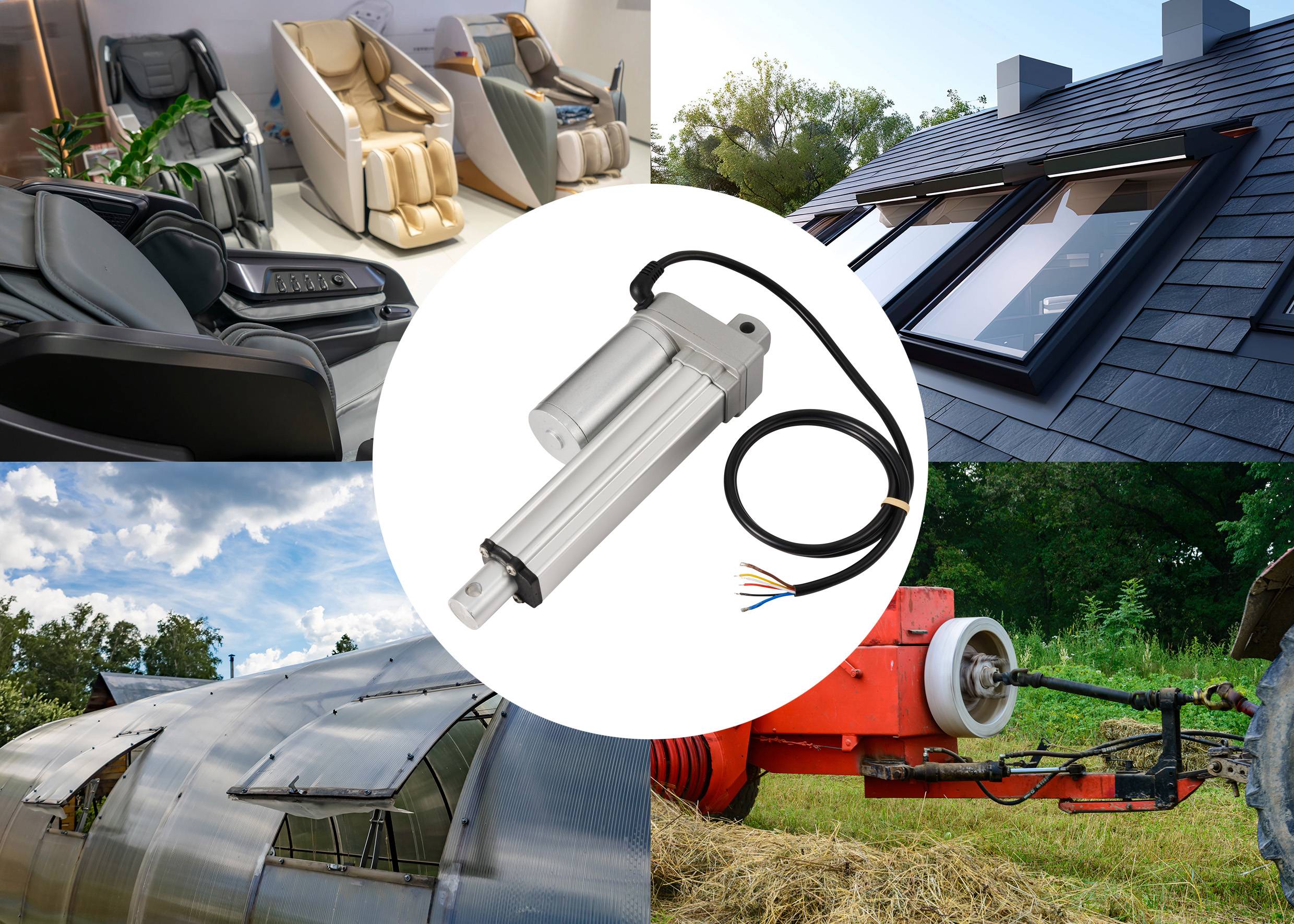 TRU COMPONENTS Elektrozylinder TC24-100-1000P TC-13492808 Hublänge 100mm Schubkraft 1000 N 24 V/DC 1St.