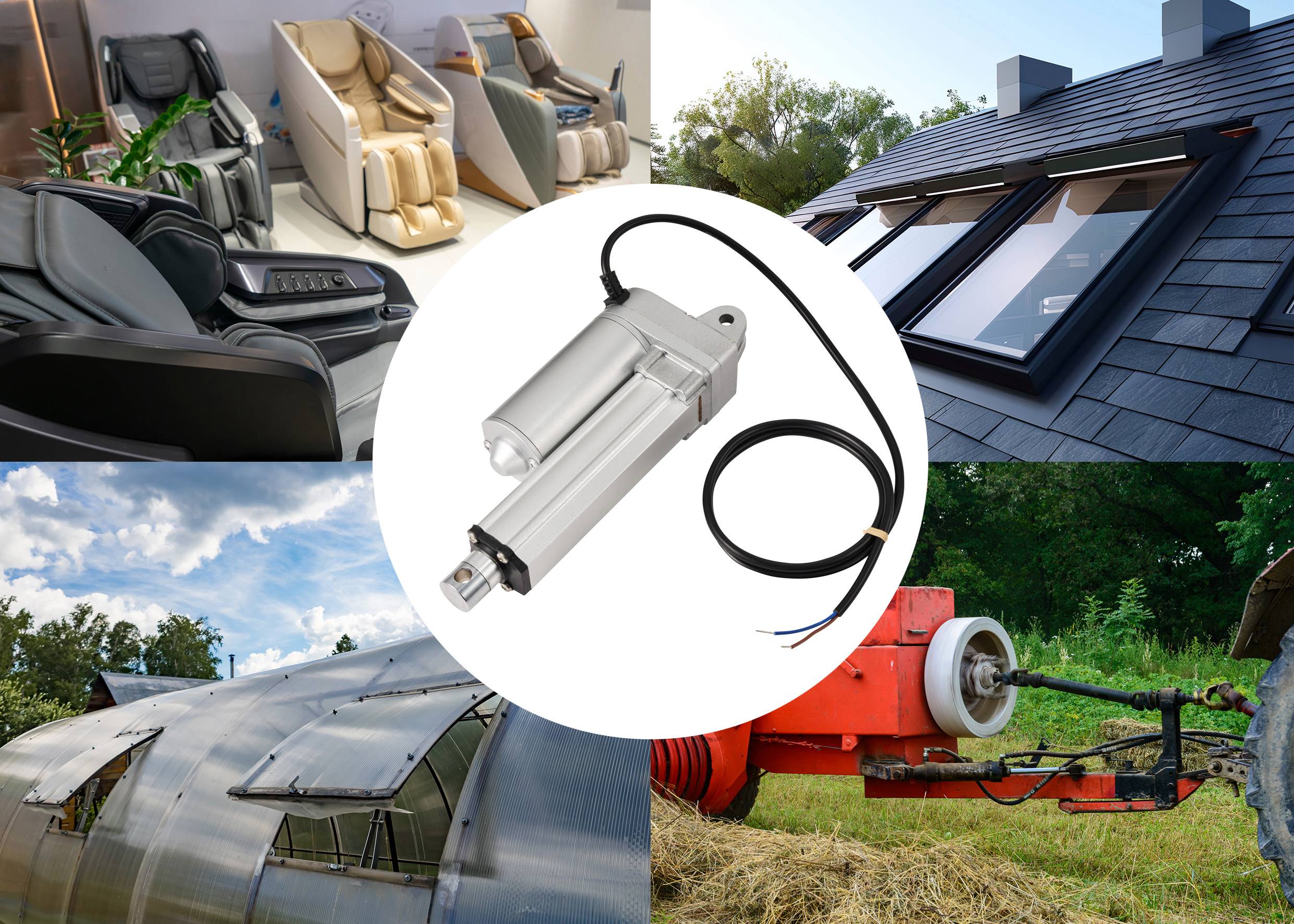 TRU COMPONENTS Elektrozylinder TC24-100-150 TC-13492792 Hublänge 100mm Schubkraft 150 N 24 V/DC 1St.