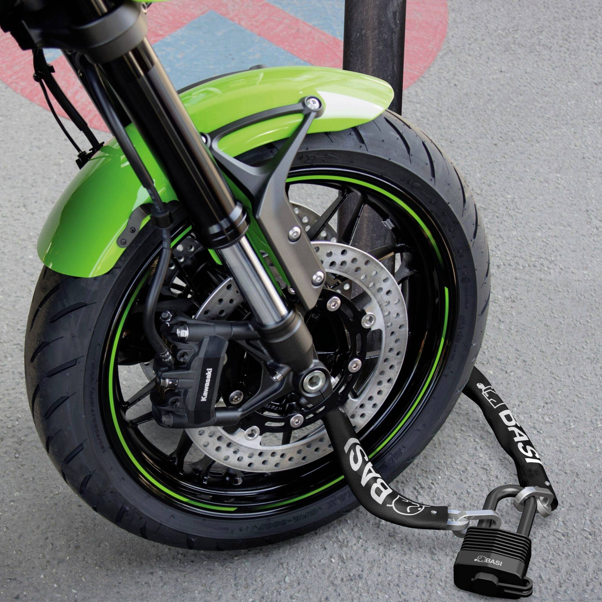 Basi ZR 318 Kette Schwarz Schlaufen für Vorhängeschloss