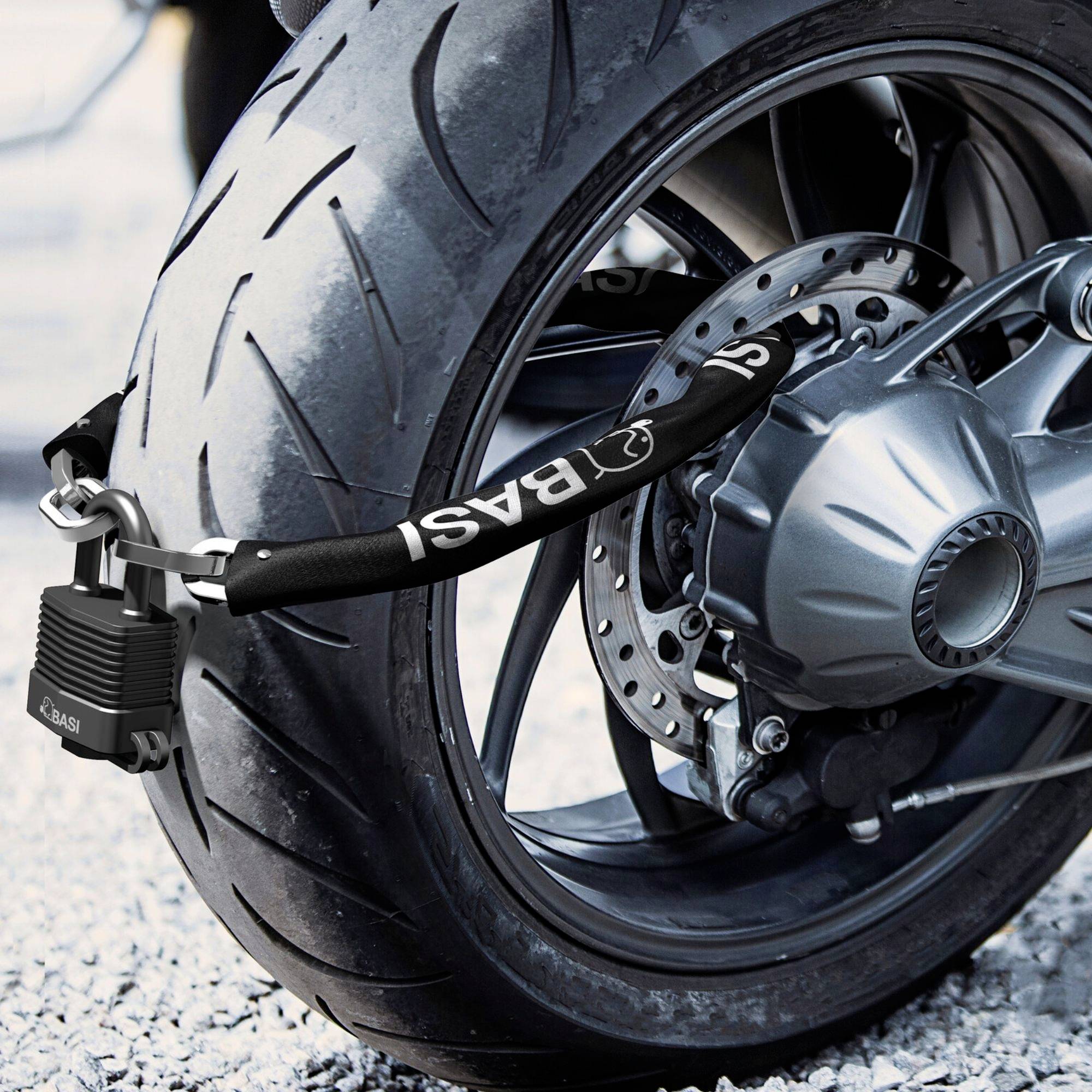 Basi ZR 318 Kette Schwarz Schlaufen für Vorhängeschloss