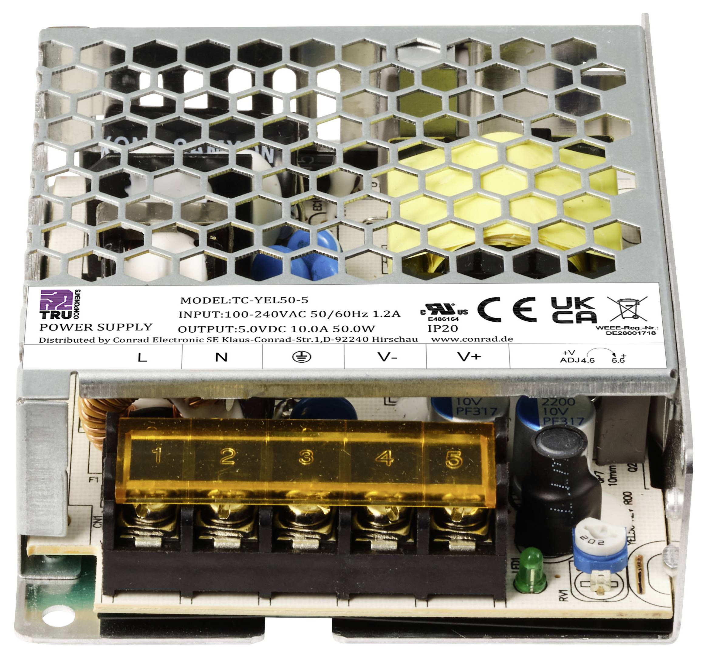 TRU COMPONENTS TC-13493656 Netzteil / Stromversorgung 5 V/DC 10A 50W