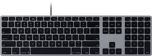 Matias FK318B Wired Aluminium Keyboard for Mac USB Tastatur US-Englisch, QWERTY, Mac Space Grau