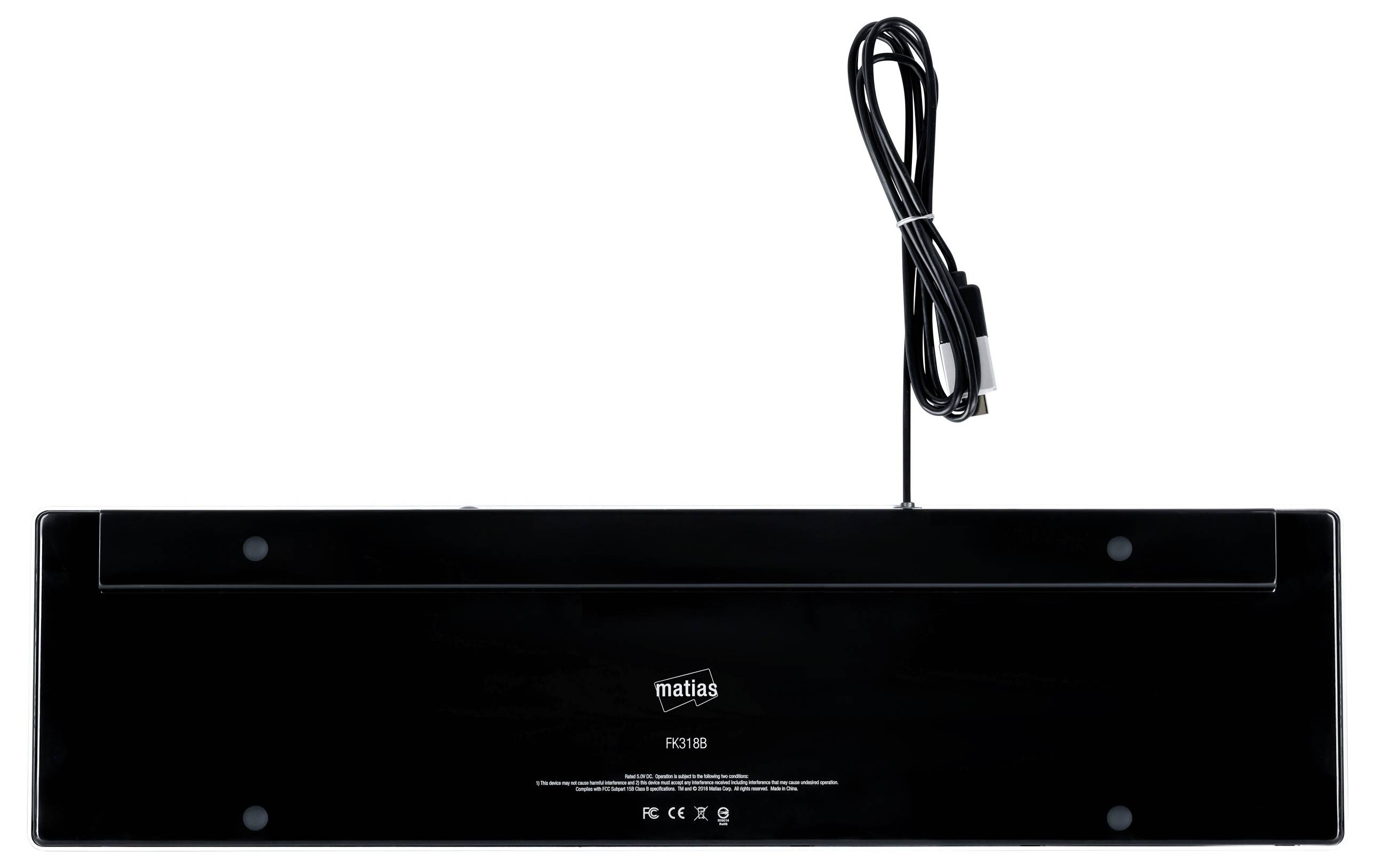 Matias FK318B Wired Aluminium Keyboard for Mac USB Tastatur US-Englisch, QWERTY, Mac Space Grau