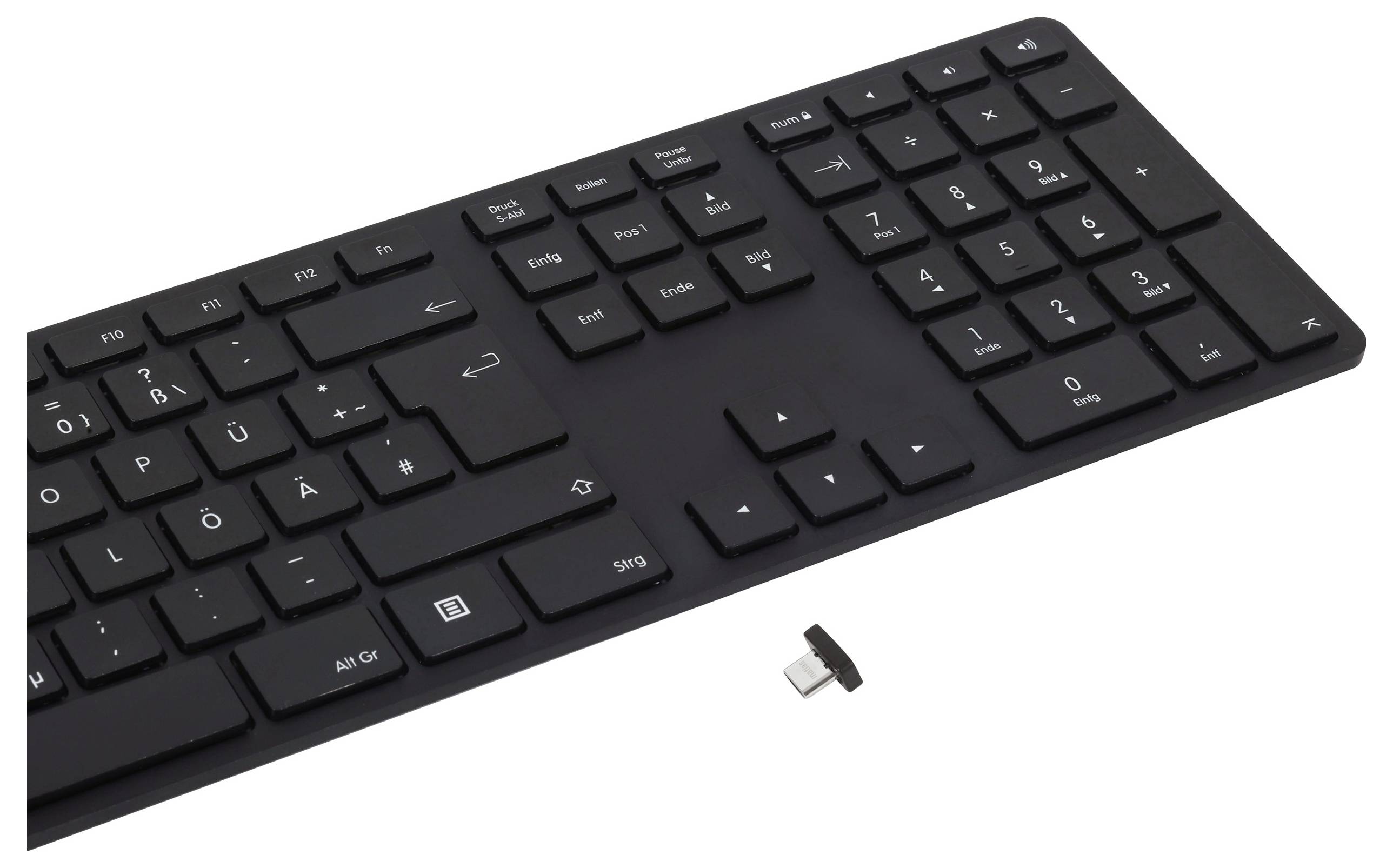 Matias FK416PCDCBB-DE Wireless USB-C® Keyboard Kabellos Tastatur Deutsch, QWERTZ Schwarz