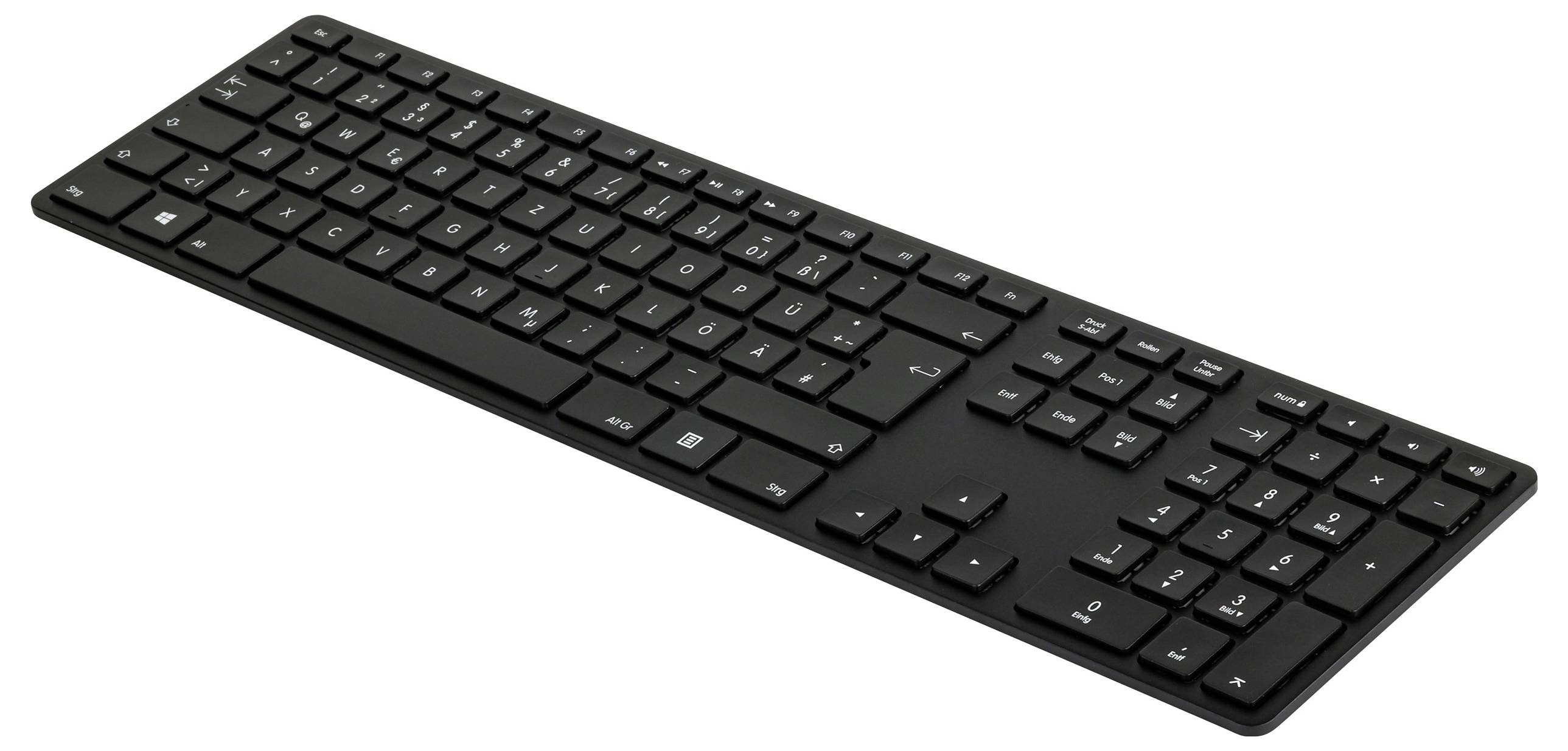 Matias FK418PCDCBB-DE Wireless USB-C® Aluminum Keyboard Kabellos Tastatur Deutsch, QWERTZ Schwarz