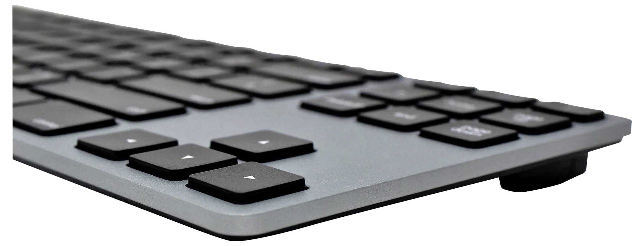 Matias FK318B-DE Wired Aluminium Keyboard for Mac USB Tastatur Deutsch, QWERTZ, Mac Spacegrau