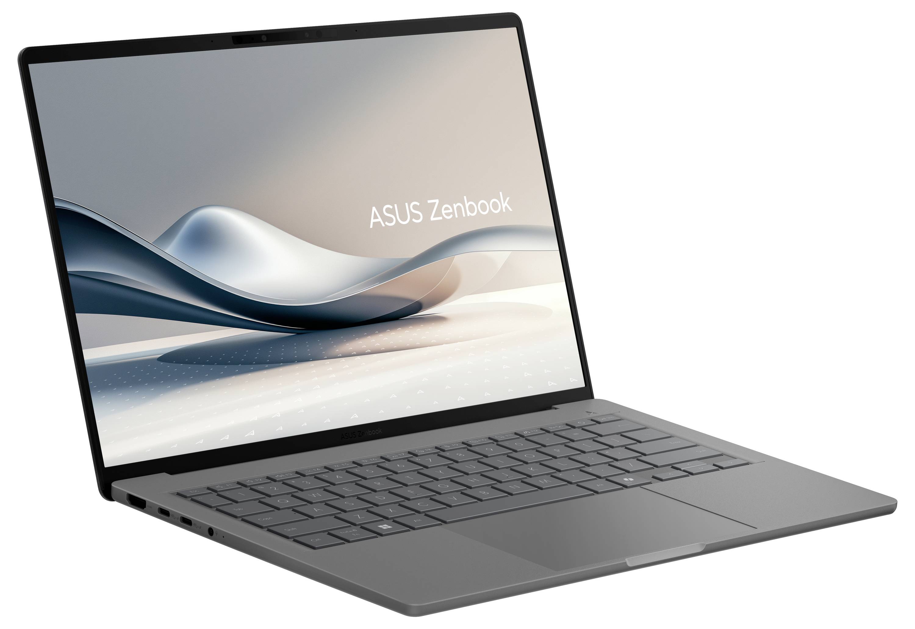 Asus Notebook ZenBook A14 X1E-78-100 35.6cm (14 Zoll) WUXGA Qualcomm® Snapdragon X1-26-100 32GB RAM 1TB SSD Deutsch, QWERTZ Grau