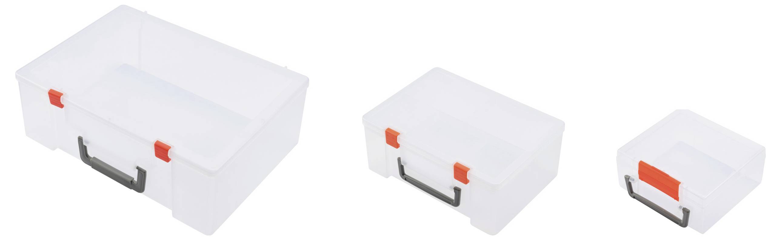 TRU COMPONENTS Sortimentskasten (L x B x H) 365 x 270 x 124mm Anzahl Fächer: 5 variable Unterteilung, inkl. Handgriff Inhalt 3St.