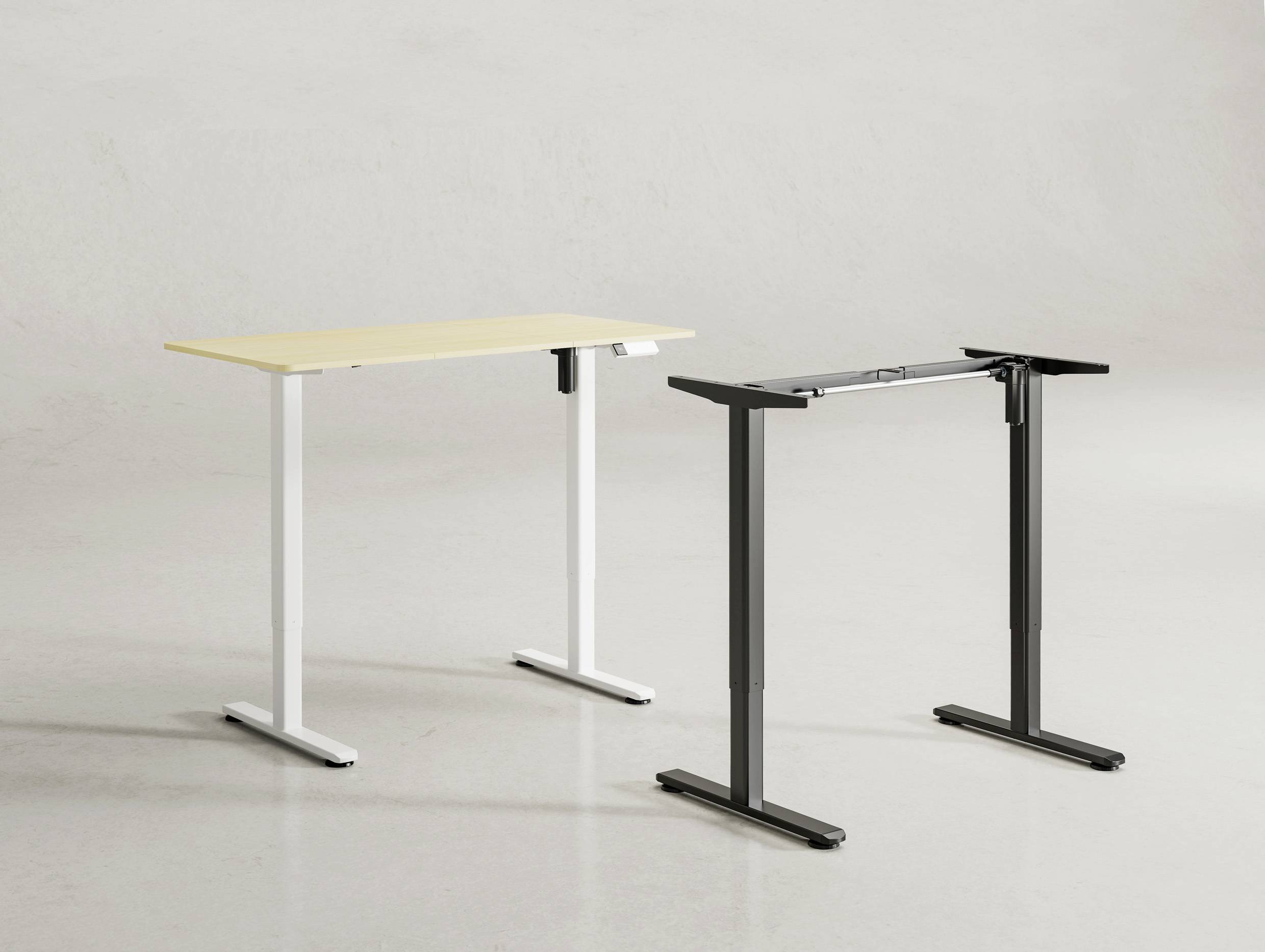 SpeaKa Professional Sitz-/Steh-Schreibtisch elektrisch höhenverstellbar Höhen-Bereich: 720 bis 1200mm (B x T) 1200mm x 600mm Weiß