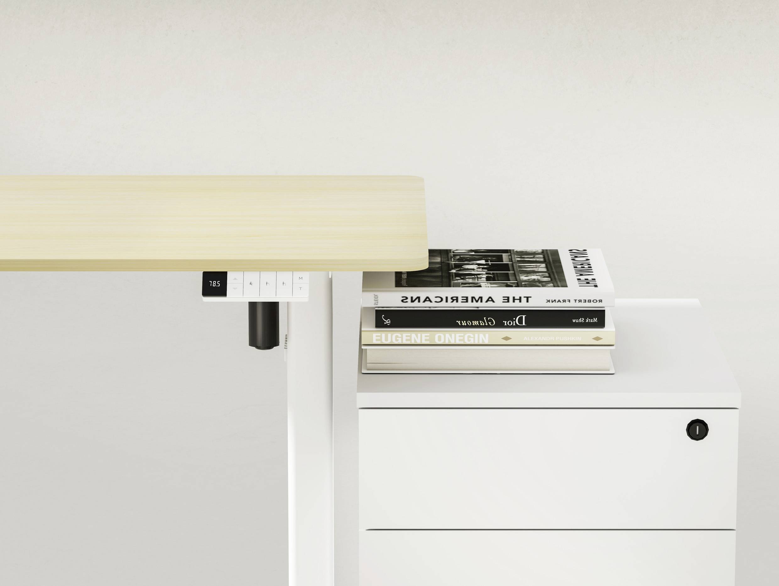 SpeaKa Professional Sitz-/Steh-Schreibtisch elektrisch höhenverstellbar Höhen-Bereich: 720 bis 1200mm (B x T) 1200mm x 600mm Weiß