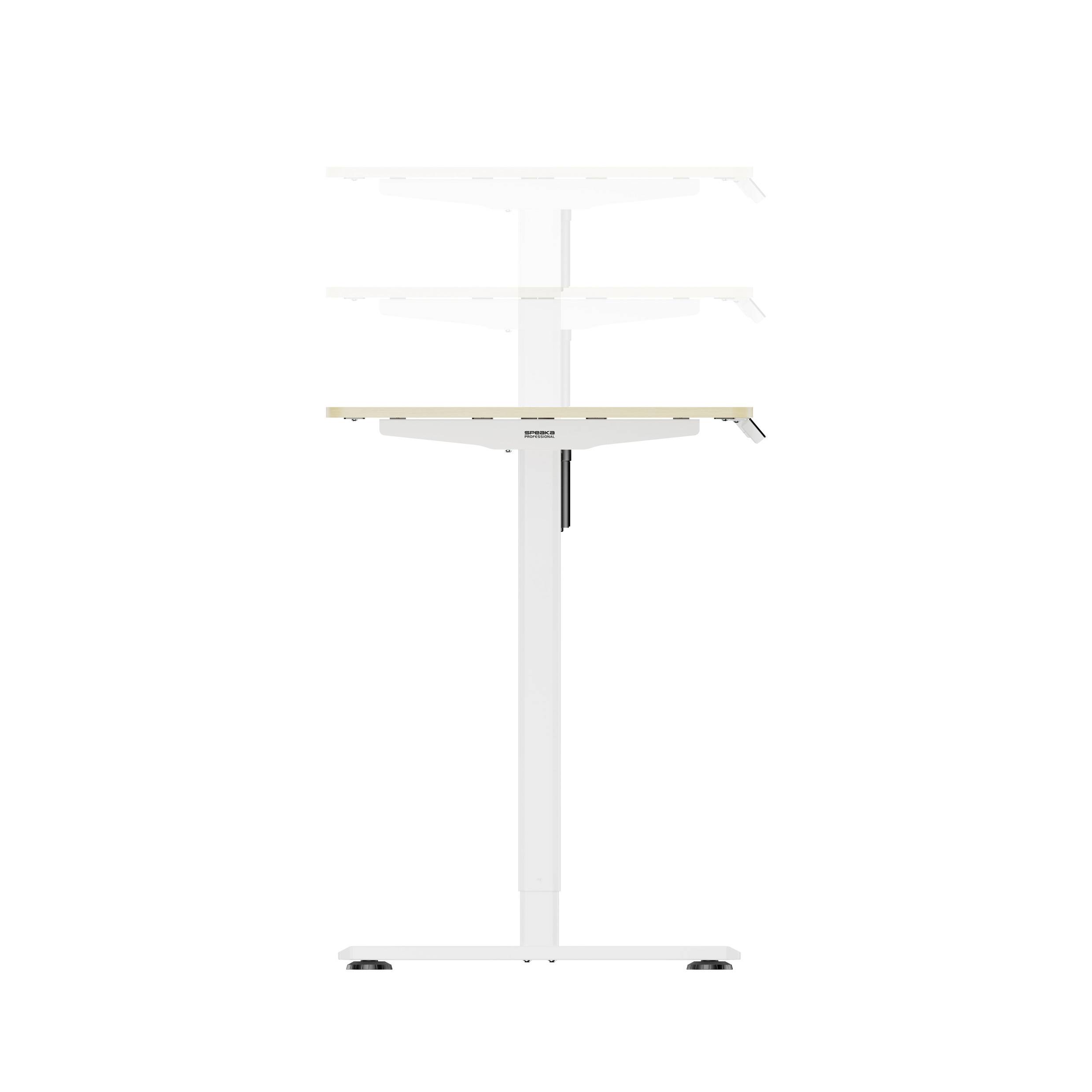 SpeaKa Professional Sitz-/Steh-Schreibtisch elektrisch höhenverstellbar Höhen-Bereich: 720 bis 1200mm (B x T) 1200mm x 600mm Weiß