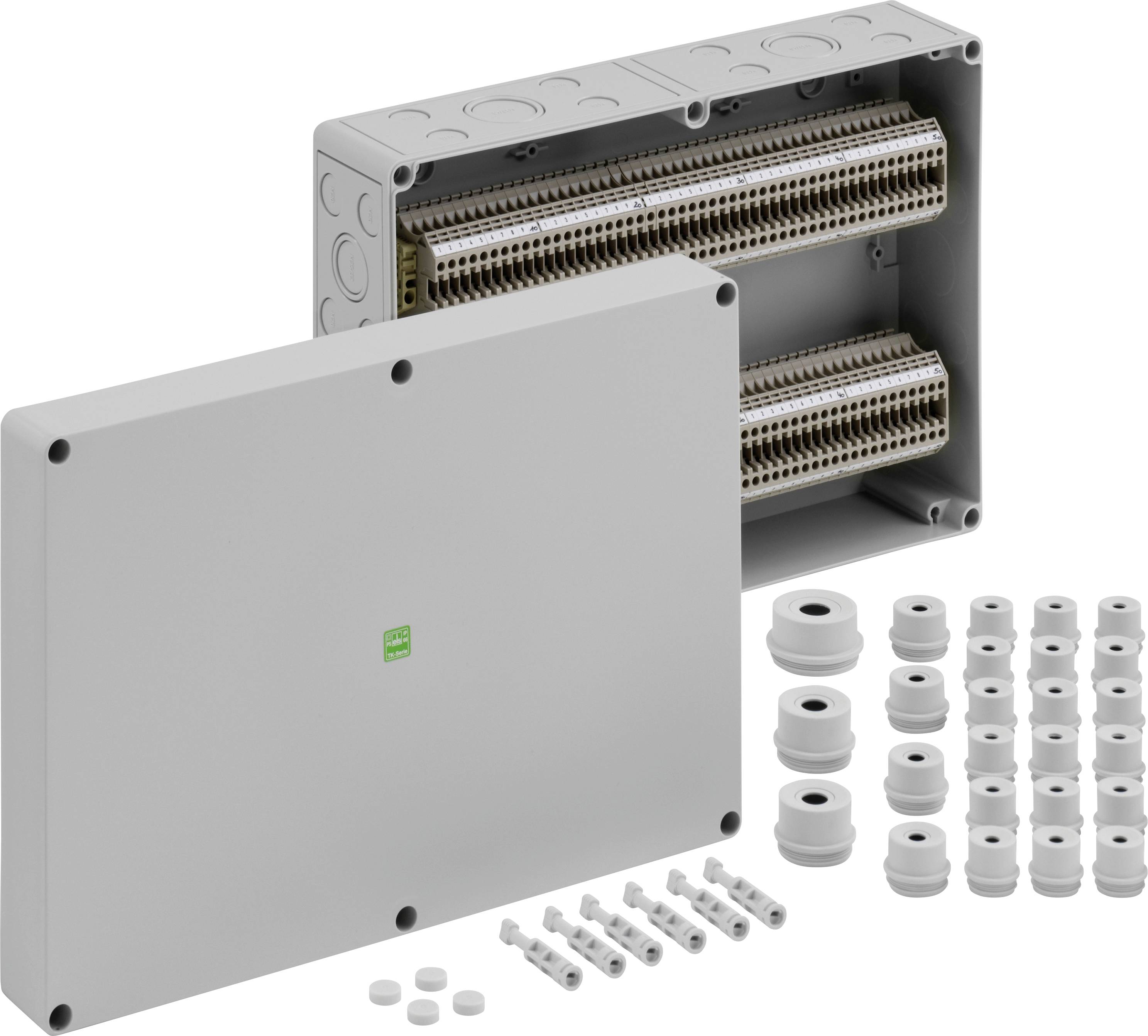 Spelsberg RK 4/100-100x4² Reihenklemmen-Gehäuse 254 x 360 x 111 Aluminium Grau 1St.