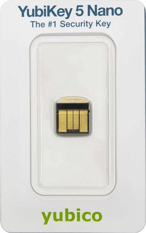 Yubico USB Passwort Manager Stick YubiKey 5 Nano Schwarz/Gold 5060408461457