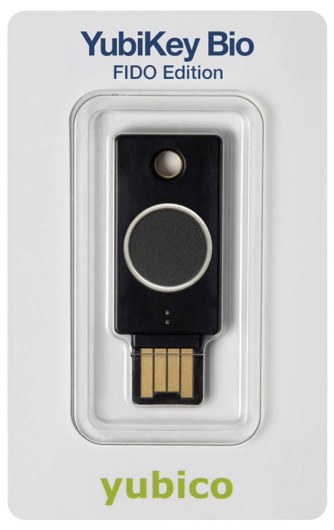 Yubico USB Passwort Manager Stick YubiKey Bio (FIDO Edition) Schwarz/Gold 5060408464168