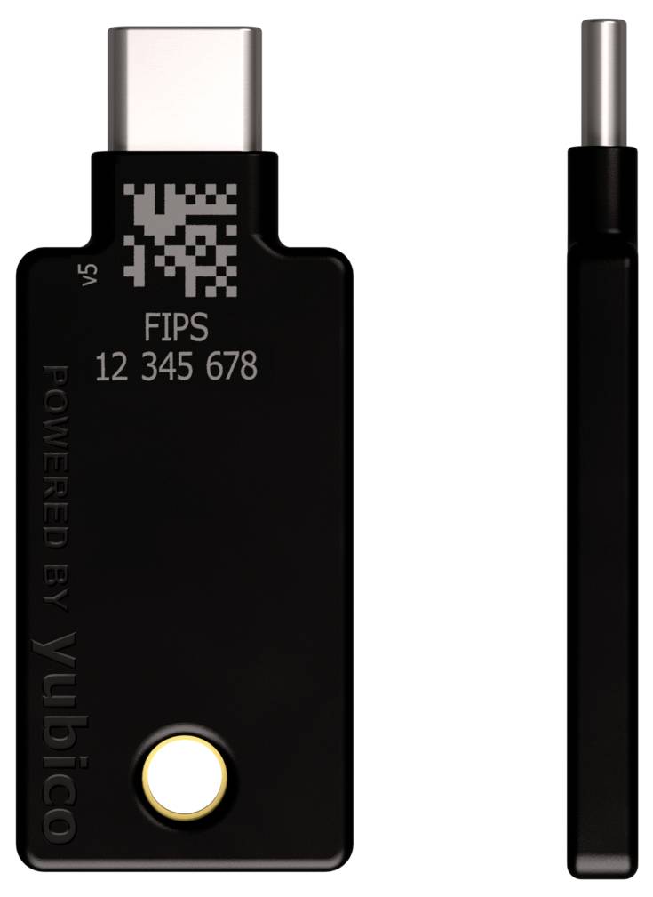 Yubico USB Passwort Manager Stick YubiKey 5C NFC FIPS Schwarz/Gold 5060408464236