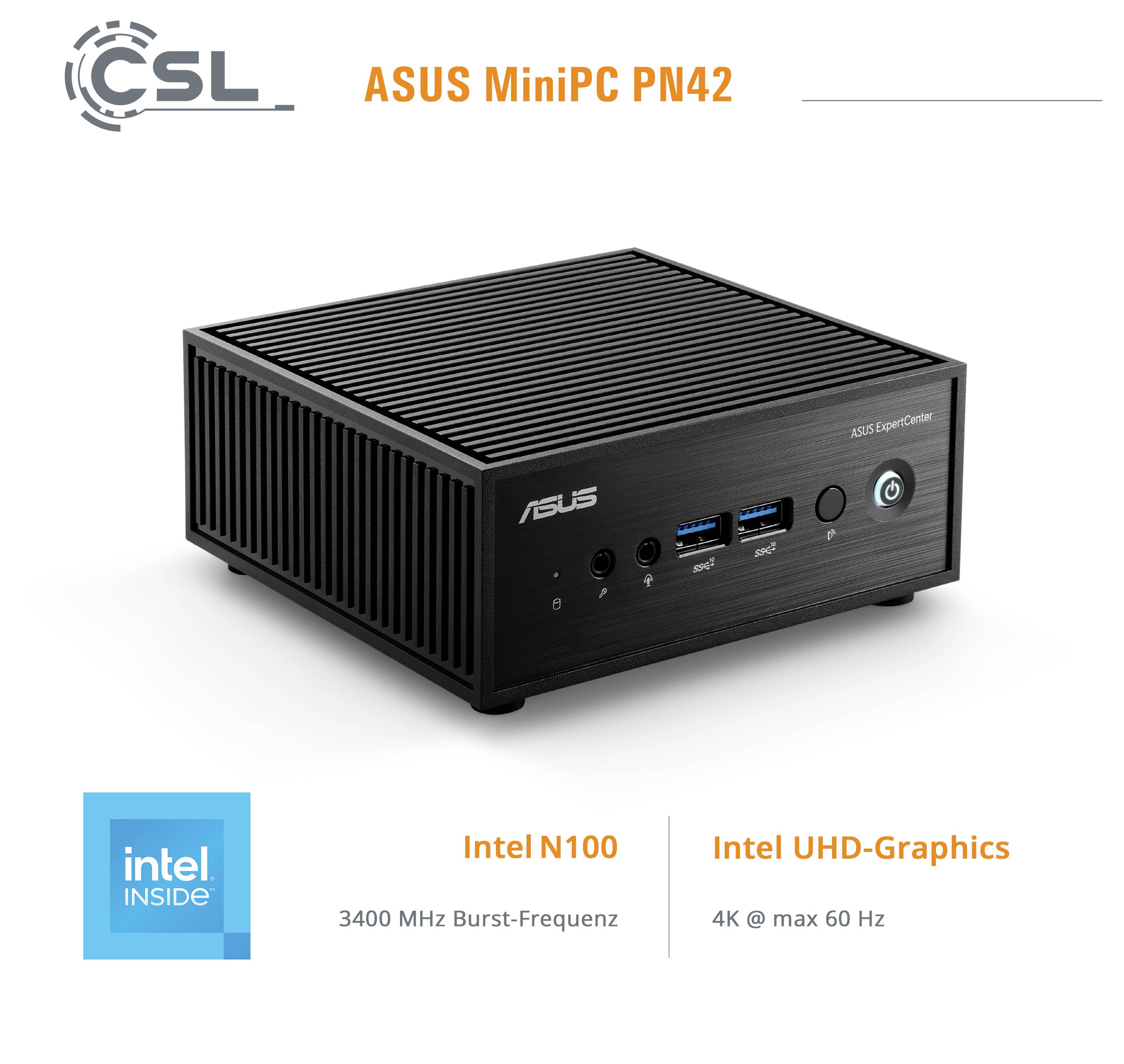 Asus Mini PC Mini PC - PN42 N100 Intel® N N-Series 8GB RAM 4000GB SSD Intel UHD Graphics 91693
