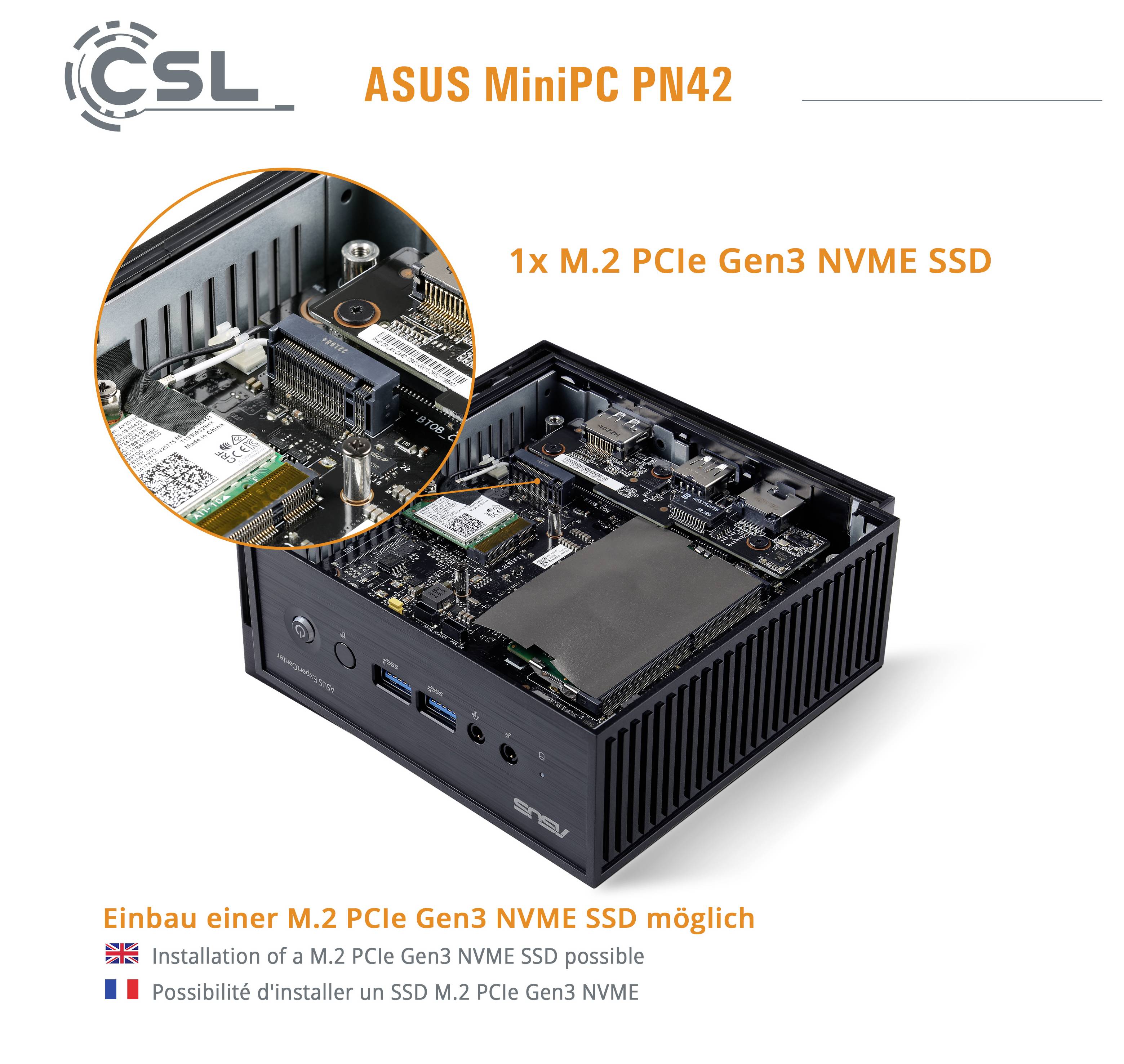 Asus Mini PC Mini PC - PN42 N100 Intel® N N-Series 8GB RAM 4000GB SSD Intel UHD Graphics 91693