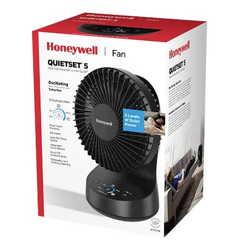 Honeywell HTF337BE4 Tischventilator 34 W Oszillierend, Automatische Abschaltung, Dimmbar