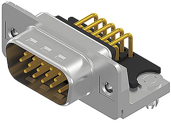 Conec 163A17769X 163A17769X D-SUB Stiftleiste Polzahl: 15 Lötpins gewinkelt 1St.