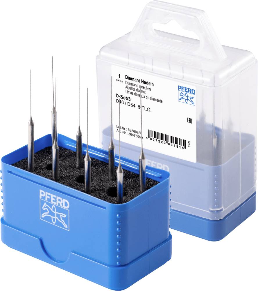 PFERD 36476059PFERD Diamant-Schleifstift-Set 8-tlg. Schaft-Ø3mm D46/64 (fein) 1St.