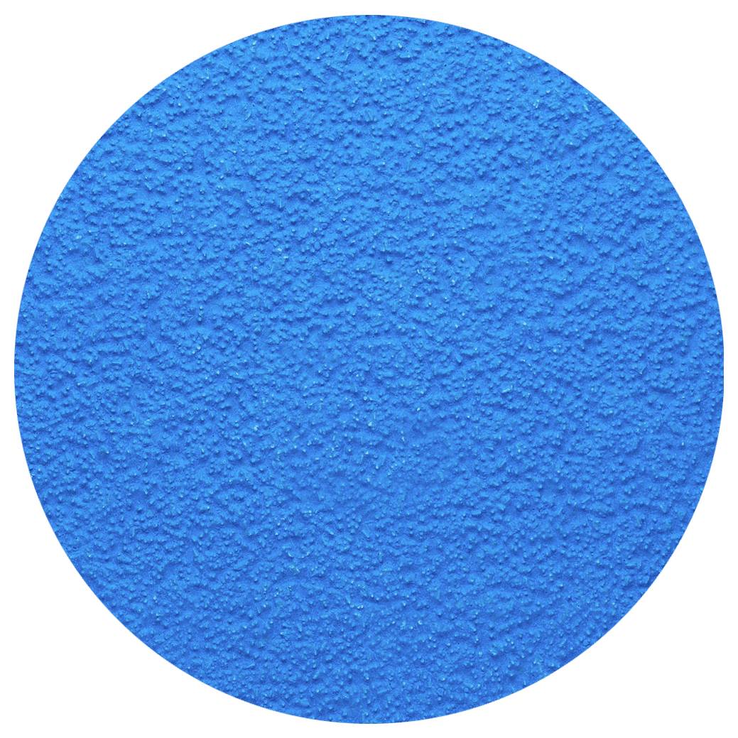 Ein Kreis mit einer Textur, die an raue blaue Farbe erinnert.