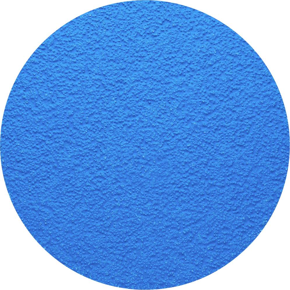 Ein runder, blauer Texturhintergrund mit einer körnigen, sandartigen Oberfläche.