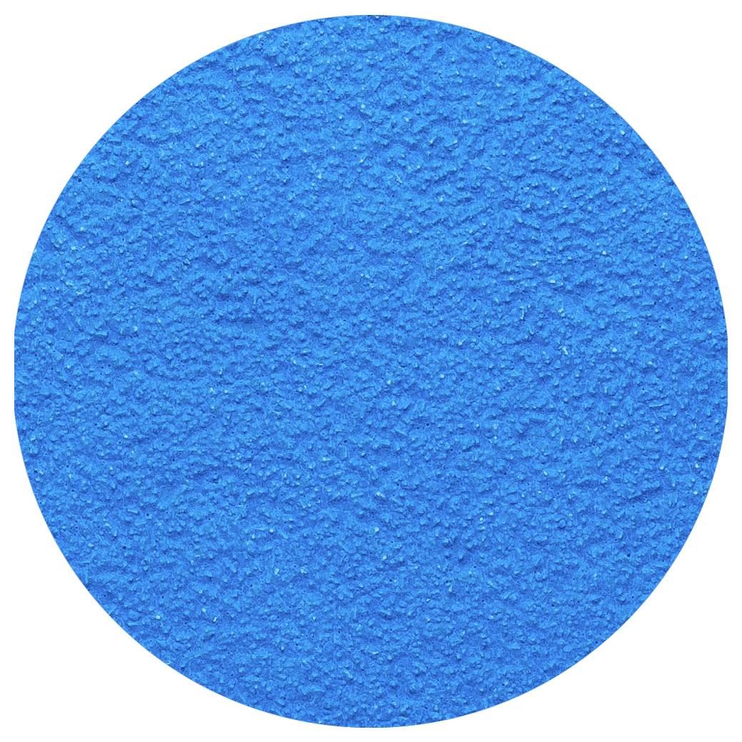 Ein Kreis mit leuchtend blauer, rauer Textur.