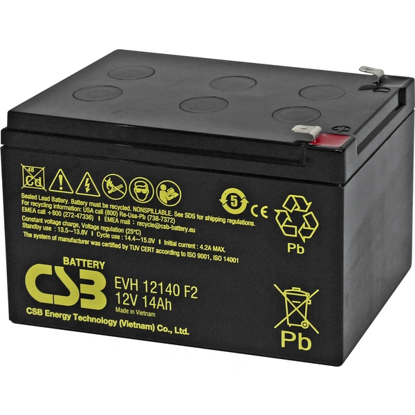 Fey Elektronik EVH12140F2 Bleiakku 12V 14Ah Blei-Vlies (AGM) (B x H x T) 151 x 100.3 x 98mm Zyklenfest, Wartungsfrei, Geringe Fey Elektronik EVH12140F2 Bleiakku 12V 14Ah Blei-Vlies (AGM) (B x H x T) 151 x 100.3 x 98mm Zyklenfest, Wartungsfrei, Geringe