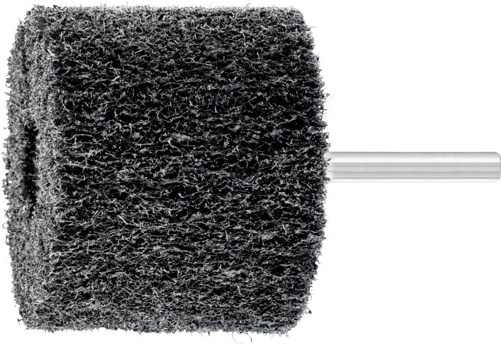 Schleifwalze mit grobkörniger schwarzer Textur; geeignet für Oberflächenbearbeitung und Polieren.