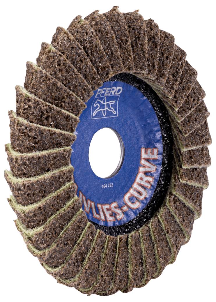 Schleifscheibe mit wellenförmigem Rand; geeignet für das Schleifen und Glätten.