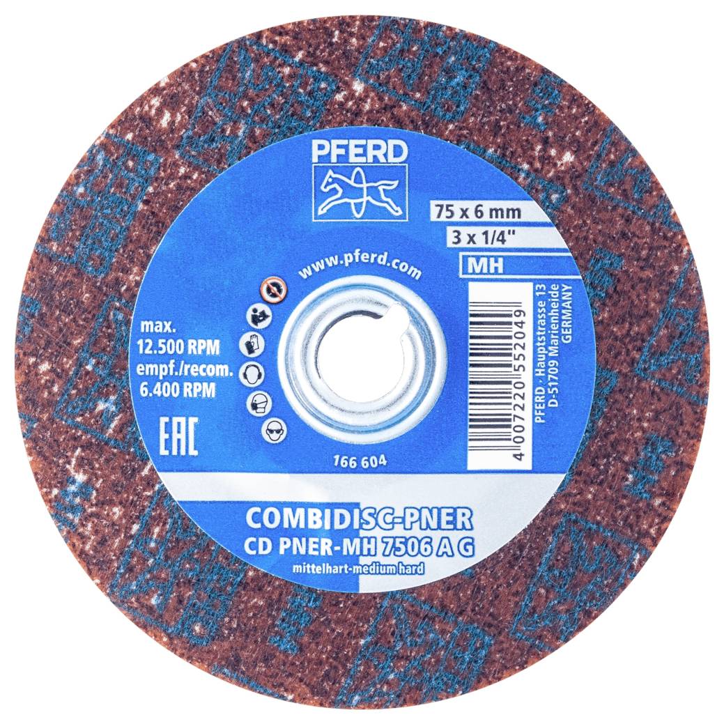 PFERD 47700205PFERD COMBIDISC verpresste Vliesronde CD PNER Ø 75mm Mittelhart A Grob für Finish  75mm 25St.