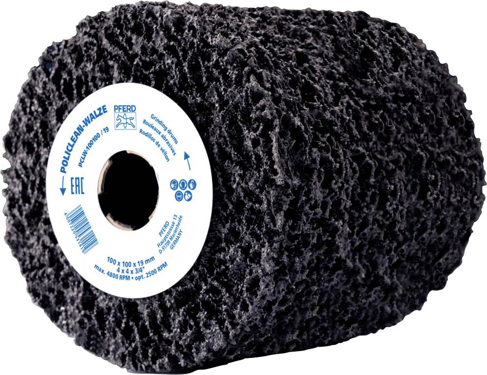 PFERD 47803369 POLICLEAN PCLS Vlies-Schleifwalze Ø 100x100 mm Bohrung Ø 19 mm für grobe Rein