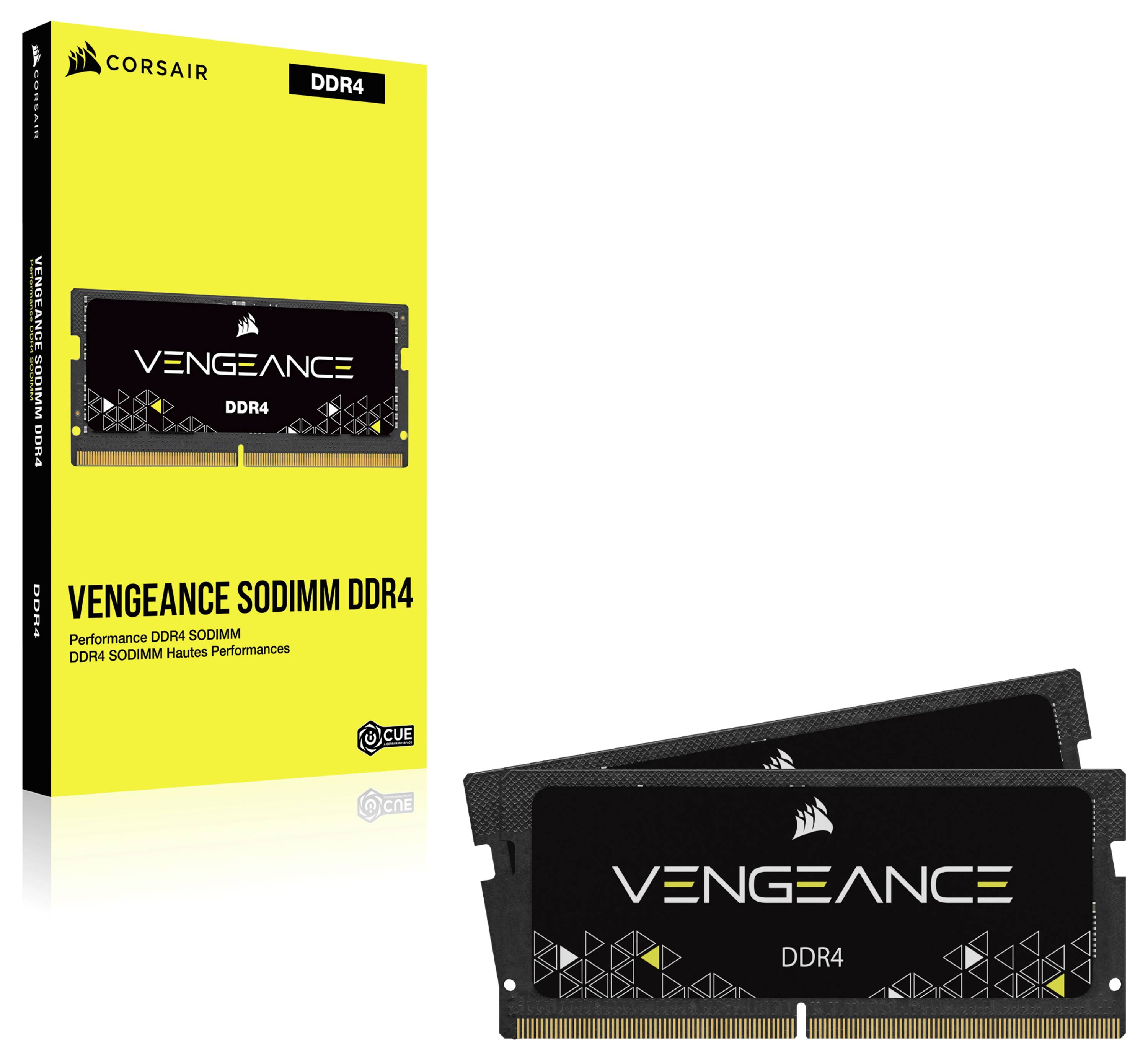 Corsair CMSX16GX4M2A2666C18 Laptop-Arbeitsspeicher Modul DDR4 16GB 2 x 8GB 2666MHz 260pin SO-DIMM CL18 CMSX16GX4M2A2666C18