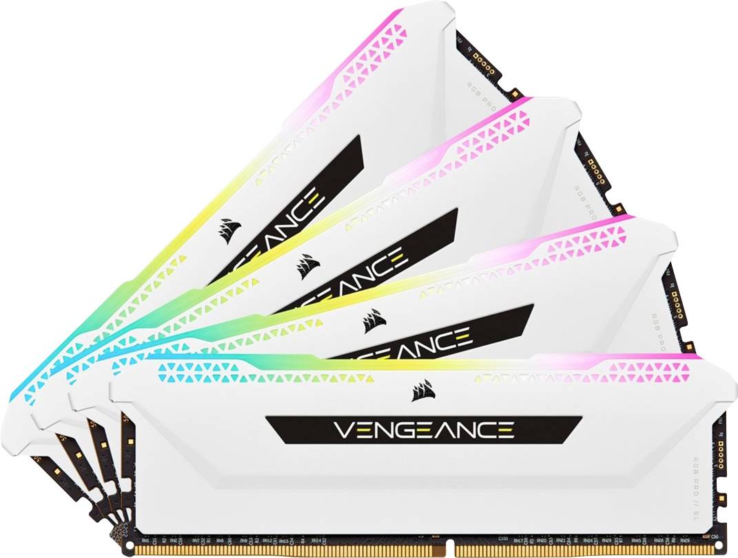 Corsair CMH64GX4M4E3200C16W PC-Arbeitsspeicher Modul DDR4 64GB 4 x 16GB 3200MHz 288pin DIMM CL16 CMH64GX4M4E3200C16W