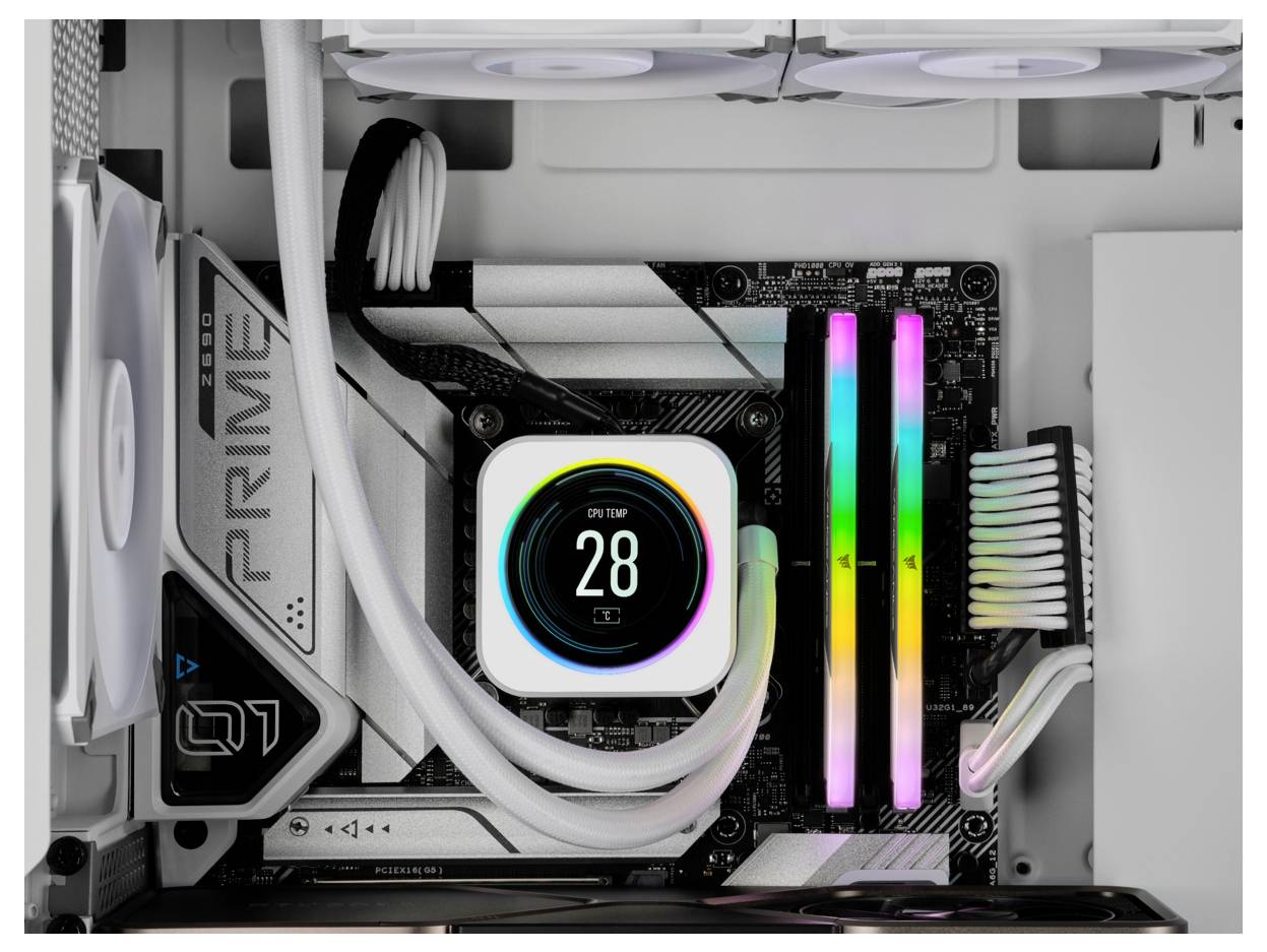 Corsair CMH32GX5M2B6000C40W PC-Arbeitsspeicher Modul DDR5 32GB 2 x 16GB 6000MHz 288pin DIMM CL40 CMH32GX5M2B6000C40W