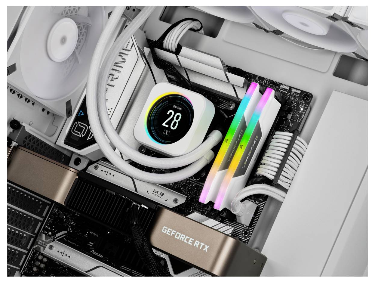 Corsair CMH32GX5M2B6000C40W PC-Arbeitsspeicher Modul DDR5 32GB 2 x 16GB 6000MHz 288pin DIMM CL40 CMH32GX5M2B6000C40W
