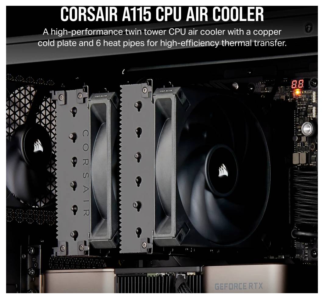 Corsair A115 CPU-Kühler passiv Intel® LGA 1150, Intel® LGA 1151, Intel® LGA 1155, Intel® LGA 1156, Intel® LGA 1200, Intel® LGA