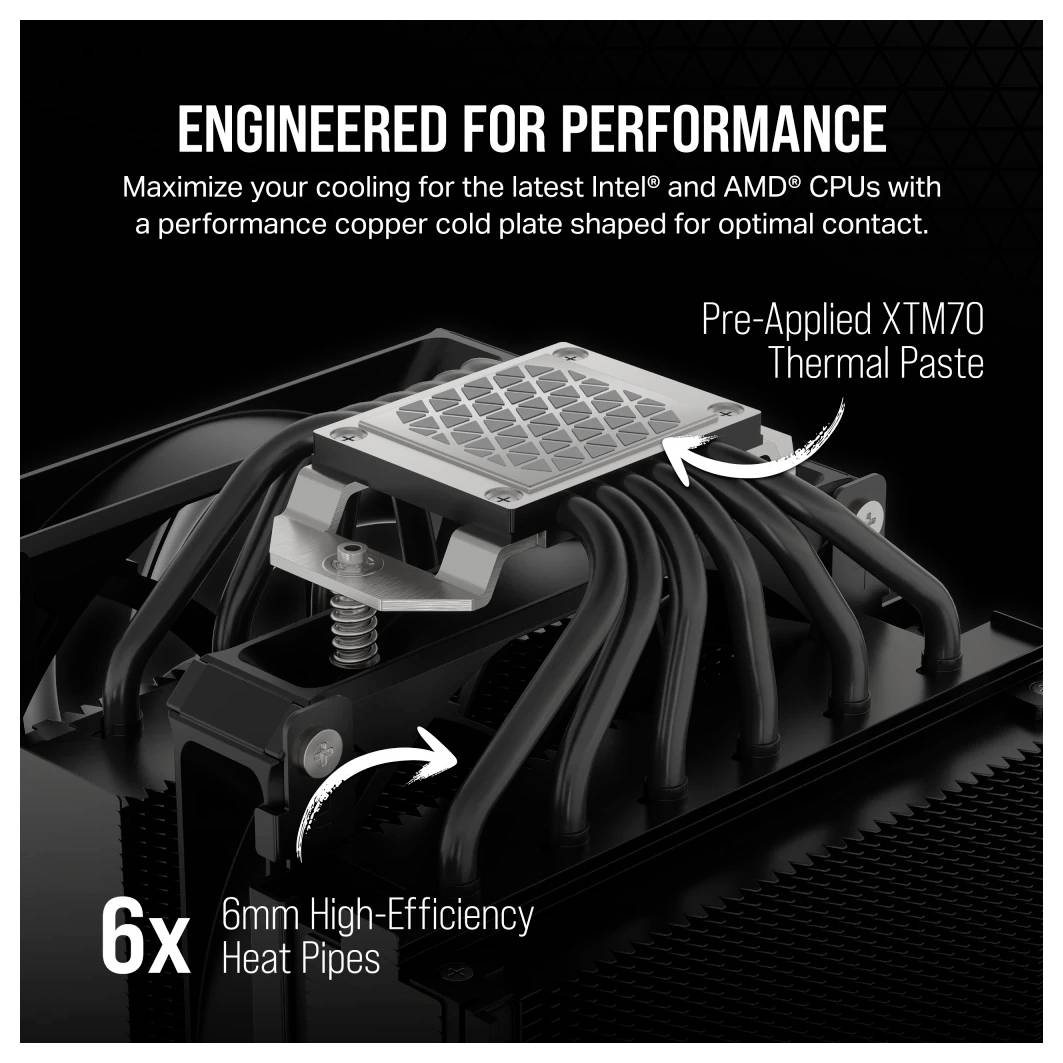 Corsair A115 CPU-Kühler passiv Intel® LGA 1150, Intel® LGA 1151, Intel® LGA 1155, Intel® LGA 1156, Intel® LGA 1200, Intel® LGA