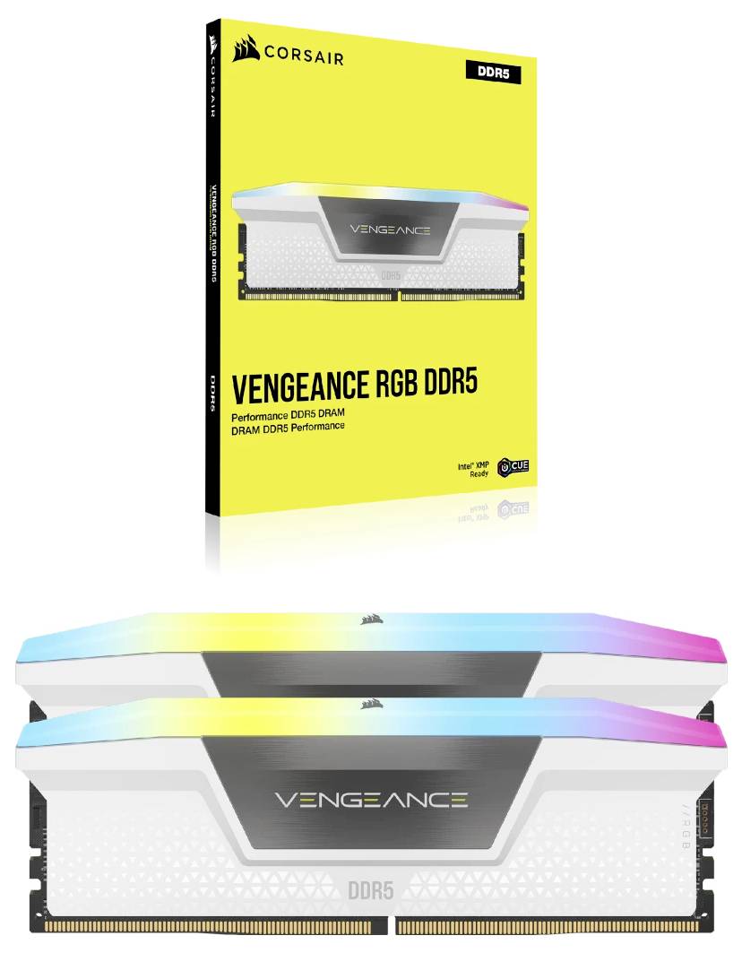 Corsair CMH64GX5M2B6400C32W PC-Arbeitsspeicher Modul DDR5 64GB 2 x 32GB 4800MHz 288pin DIMM CL32 CMH64GX5M2B6400C32W