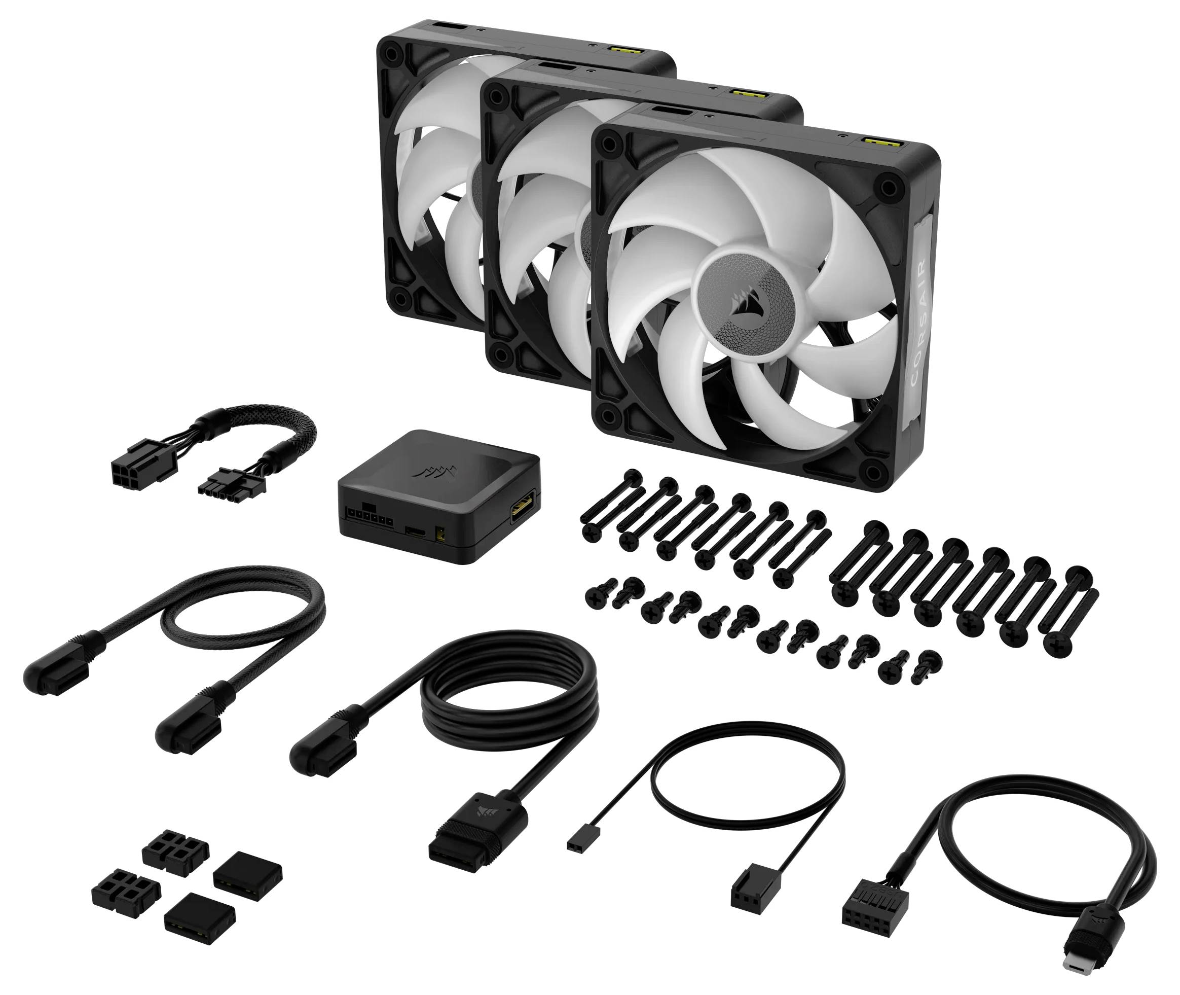 Corsair iCUE Link RX12 PC-Gehäuse-Lüfter Schwarz (B x H x T) 120 x 120 x 30mm
