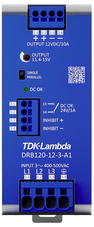 TDK DRB120-12-3-A1 Hutschienen-Netzteil (DIN-Rail) 15 V/DC 10A 120W Anzahl Ausgänge:1 x Inhalt 1St.