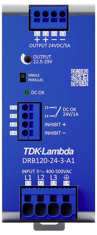 TDK DRB120-24-3-A1 Hutschienen-Netzteil (DIN-Rail) 29 V/DC 5A 120W Anzahl Ausgänge:1 x Inhalt 1St.