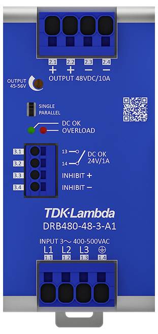 TDK DRB480-48-3-A1 Hutschienen-Netzteil (DIN-Rail) 85 V/DC 6.7A 480W Anzahl Ausgänge:1 x Inhalt 1St.