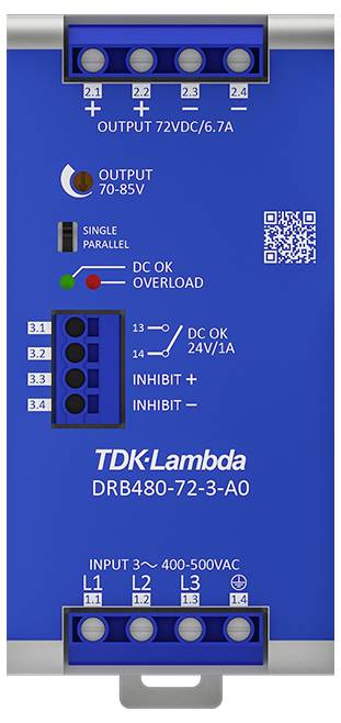 TDK DRB480-72-3-A0 Hutschienen-Netzteil (DIN-Rail) 56 V/DC 20A 960W Anzahl Ausgänge:1 x Inhalt 1St.