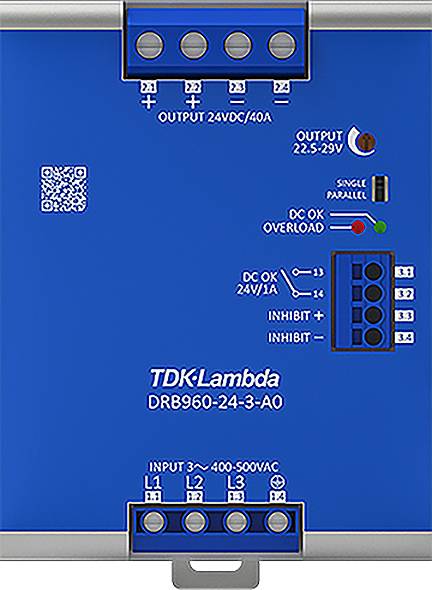 TDK DRB960-24-3-A0 Hutschienen-Netzteil (DIN-Rail) 29 V/DC 20A 480W Anzahl Ausgänge:1 x Inhalt 1St.