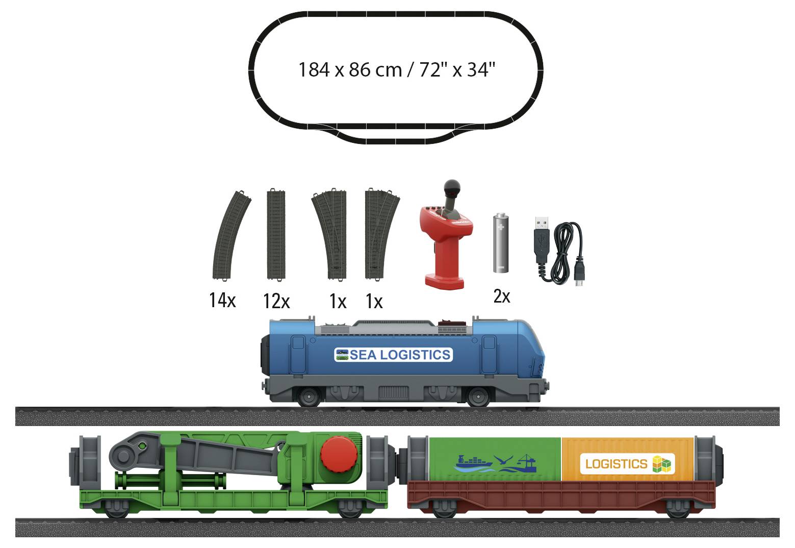 Märklin World 29349 H0 Startpackung Containerlogistik