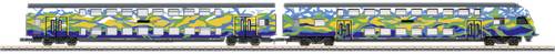 Märklin 87307 Z Doppelstockwagen-Set Touristik 2 der DB AG Doppelstock-Steuer- und Mittelwagen