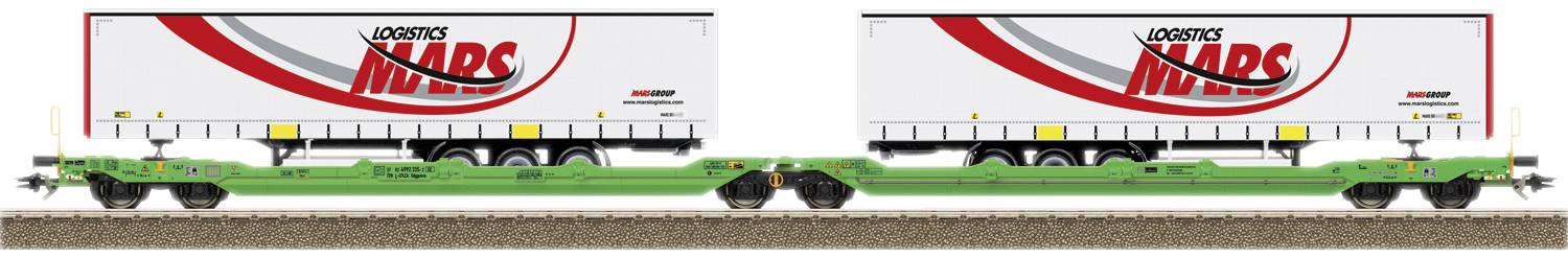 TRIX H0 24473 H0 Gelenk-Taschenwagen der CFL