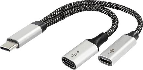 Maxtrack USB-C® Adapter [1x USB-C® Stecker - 2x USB-C® Buchse (Power Delivery), USB-C® Buchse] 14